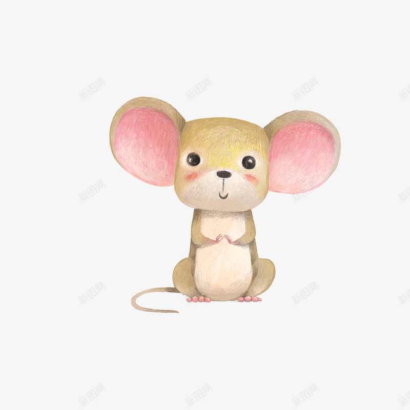卡通萌萌哒的小老鼠png免抠素材_新图网 https://ixintu.com 动物设计 卡通 可爱 大耳朵 小老鼠 萌萌哒