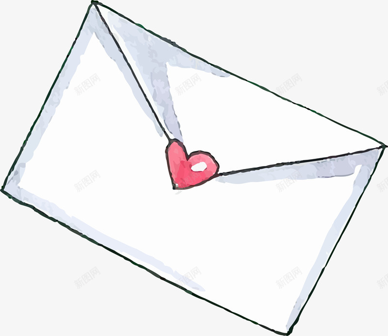 情人节手绘白色信封png免抠素材_新图网 https://ixintu.com 信封 情人节 扁平化 手绘 甜蜜 白色 矢量图案