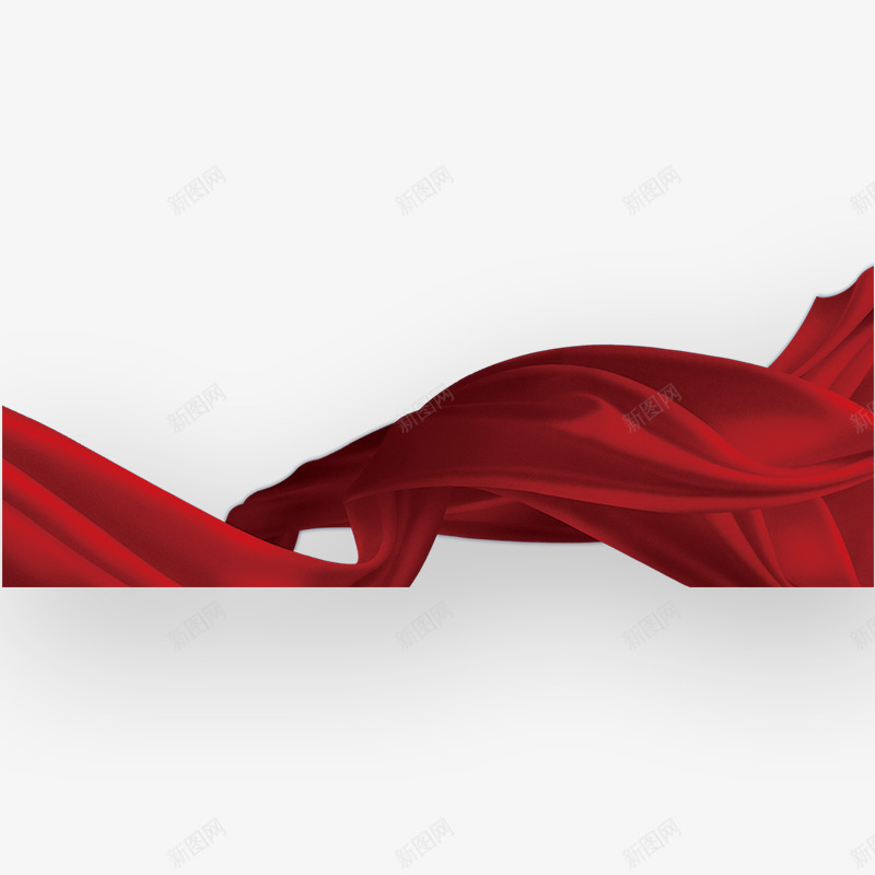 红色绸子会议专用png免抠素材_新图网 https://ixintu.com 光泽 商务 年会 漂浮 立体 红色 绸子 质感