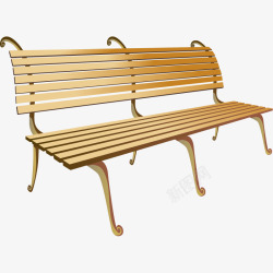 木质长椅素材