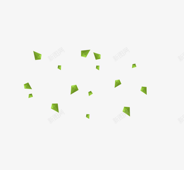 绿色立体几何悬浮psd免抠素材_新图网 https://ixintu.com 几何悬浮 手绘 漂浮图案 立体 简约 绿色菱形