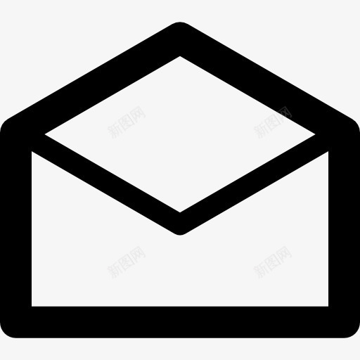 信封背面轮廓打开电子邮件接口符号图标png_新图网 https://ixintu.com 信封 打开 接口 符号 背面 要点 邮件