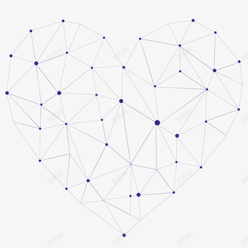 黑色心形网格透视png免抠素材_新图网 https://ixintu.com 心形 网格 透视 透视网格 黑色