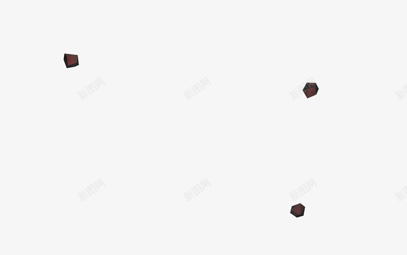 棕色几何体石头漂浮装饰png免抠素材_新图网 https://ixintu.com 几何体 棕色 漂浮 石头 装饰
