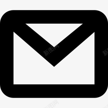 新的电子邮件信封大纲符号图标图标