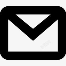 新的信封新的电子邮件信封大纲符号图标高清图片