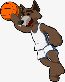 运动的狼打篮球的狼高清图片