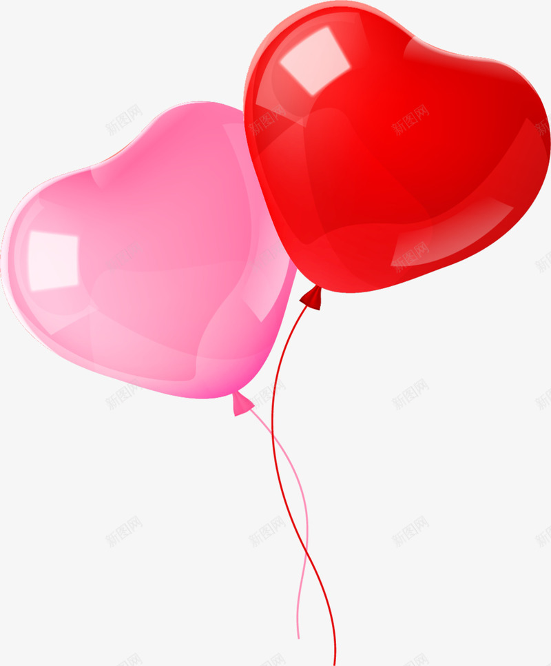 婚礼装饰爱心气球png免抠素材_新图网 https://ixintu.com 升空 婚礼装饰 漂浮的气球 爱心气球 爱情 红色爱心