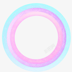 彩虹圆环手绘彩色圆圈高清图片
