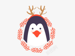 企鹅圣诞卡通素材