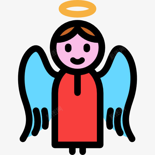 天使图标png_新图网 https://ixintu.com 圣诞节 天使的翅膀 平安 形状