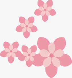 桃花工笔画手绘桃花花瓣飘落的桃花矢量图高清图片
