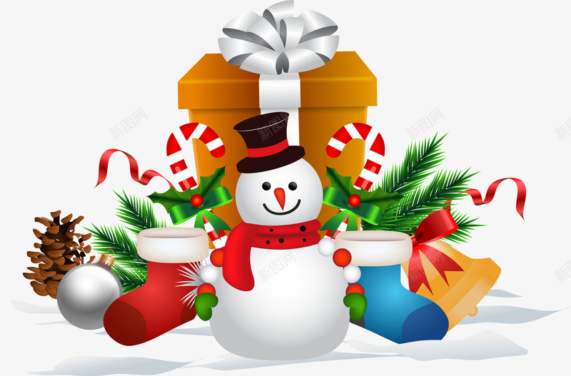 圣诞礼物堆png免抠素材_新图网 https://ixintu.com 圣诞 圣诞免抠图透明 圣诞免费 圣诞透明 圣诞透明背景 礼物 礼物堆 礼物盒 雪人