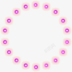 紫色圆环亮光素材