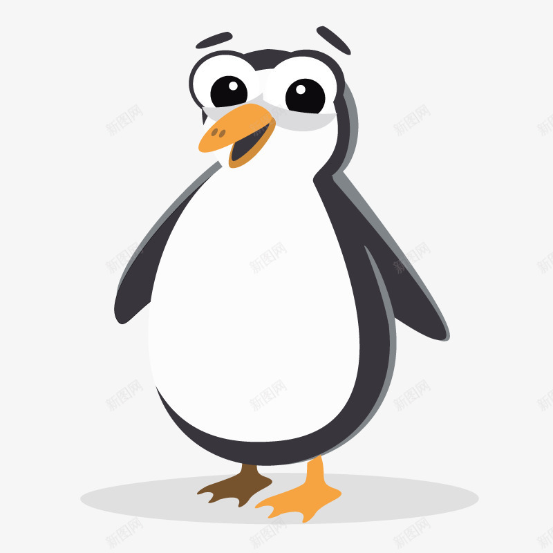 黑色的企鹅png免抠素材_新图网 https://ixintu.com 企鹅 动物 卡通形象 可爱 手绘 自然 黑色