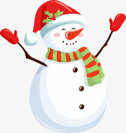 白色冬青圣诞节白色卡通雪人高清图片