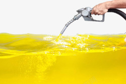 黄色石油加油站加油高清图片