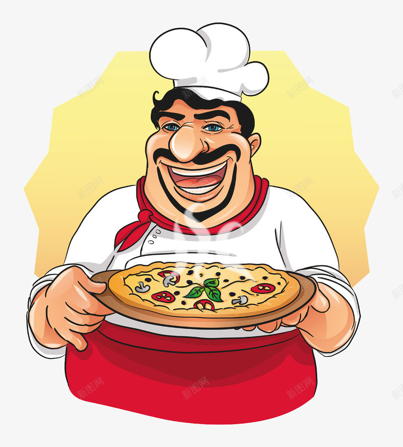 厨师披萨png免抠素材_新图网 https://ixintu.com 厨师披萨设计厨师披萨设计模板下载厨师男人卡通人物披萨披萨广告