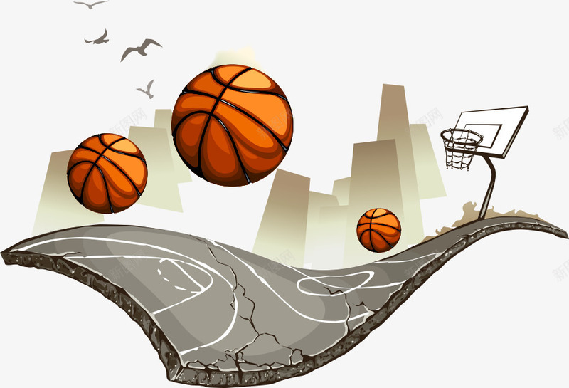 街头篮球运动png免抠素材_新图网 https://ixintu.com 卡通篮球 矢量篮球 篮球 篮球运动 街头篮球运动