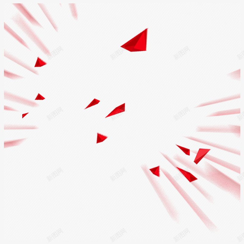 漂浮的几何体png免抠素材_新图网 https://ixintu.com 几何体 放射线 浮动 漂浮 红色