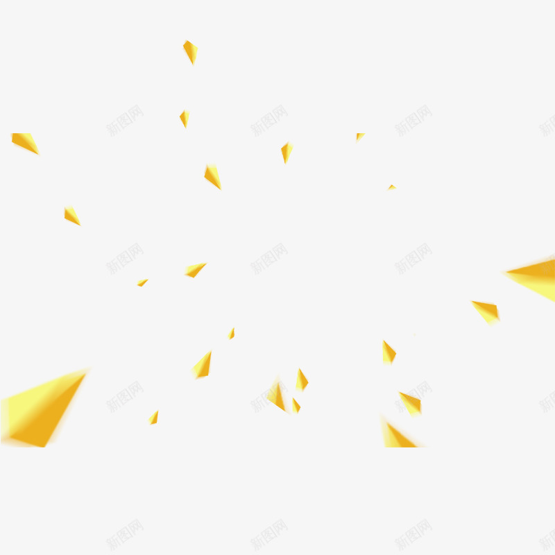 金色漂浮碎纸png免抠素材_新图网 https://ixintu.com 小碎纸 小纸片 漂浮 碎纸 简约 金色 金色几何图案
