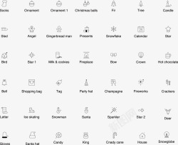 圣诞节标圣诞节线型标icon图标高清图片