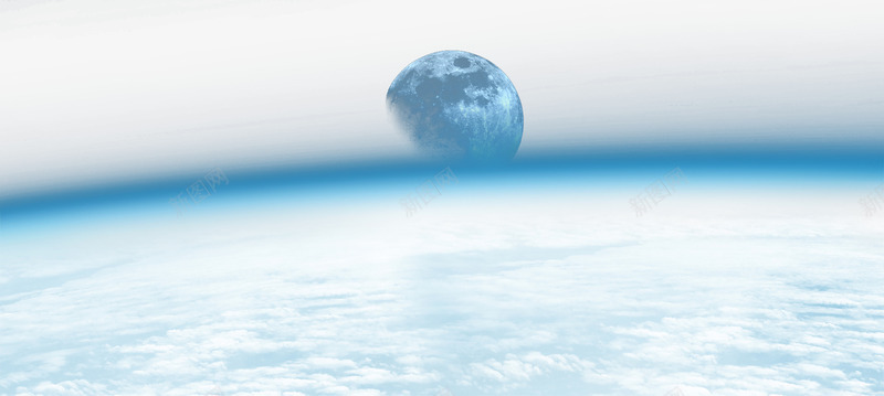 蓝色透明星际星空地球大气层png免抠素材_新图网 https://ixintu.com 大气层 星球表层 星空 星际 未来 科技广告 科技背景 蓝色星球