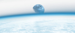 蓝色透明星际星空地球大气层素材
