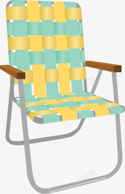 草坪躺椅编织格子卡通风格躺椅高清图片
