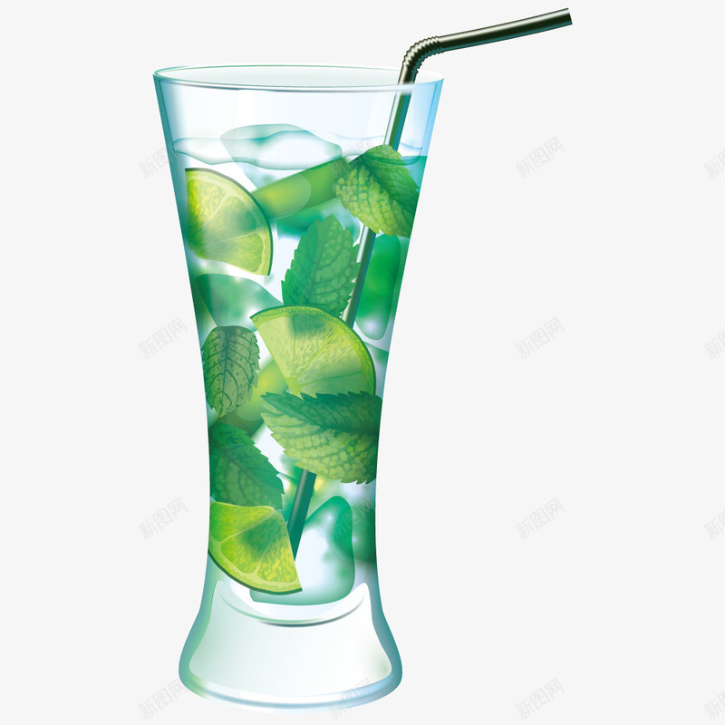 茶水饮品png免抠素材_新图网 https://ixintu.com 形状 模型 玻璃杯子 装饰 饮料