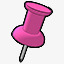 粉红色的图钉googlemappinicons图标png_新图网 https://ixintu.com pink pushpin 图钉 粉红色的