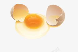 逼真鸡蛋打开的鸡蛋高清图片