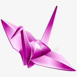 粉紫色千纸鹤素材
