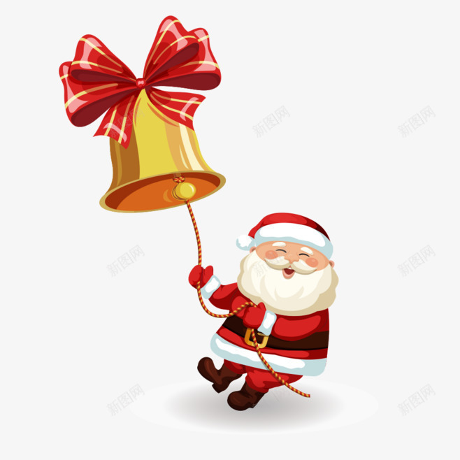 圣诞节元素铃铛圣诞老人png免抠素材_新图网 https://ixintu.com 元素 圣诞老人 圣诞节 铃铛