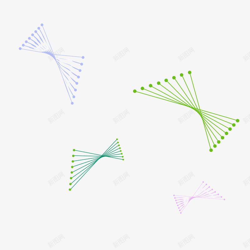 彩色线条交织漂浮png免抠素材_新图网 https://ixintu.com 几何 彩色 漂浮物 漂浮素材 现代 科技 科技漂浮物 线条