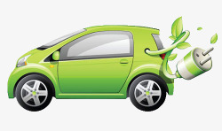 绿色环保充电汽车素材