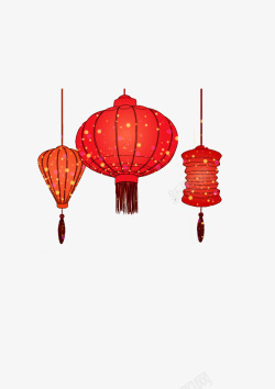 春节店铺海报灯笼装饰图案素材