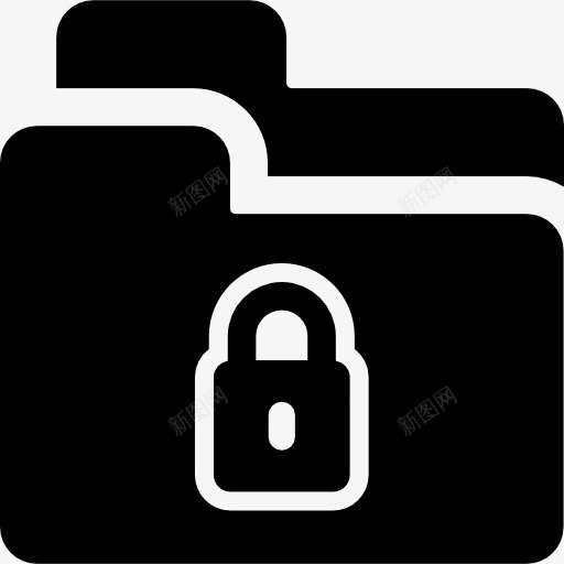 文件夹锁图标png_新图网 https://ixintu.com 块 堵塞 封闭 挂锁 接口 紧密 锁