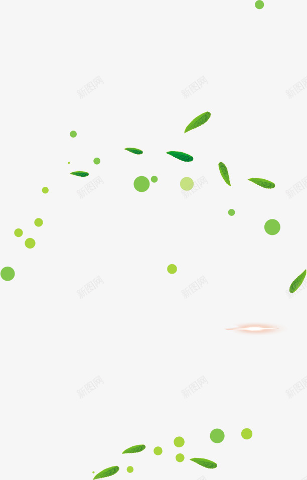 绿色清新漂浮树叶圆形气泡png免抠素材_新图网 https://ixintu.com 圆形 树叶 气泡 清新 漂浮 绿色