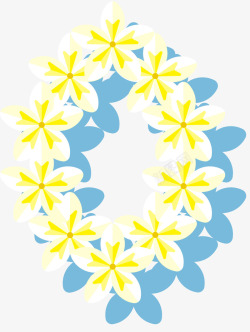 度假符号白色花环夏威夷高清图片