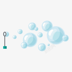 肥皂泡卡通蓝色气泡高清图片