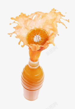 香甜有营养瓶子的橙汁高清图片