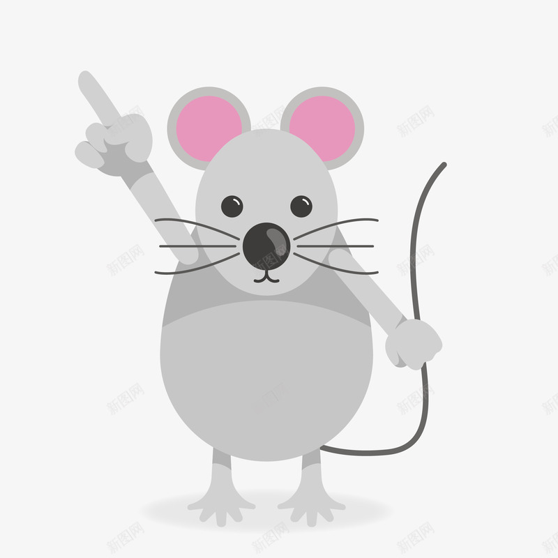 创意灰色卡通小老鼠矢量图eps免抠素材_新图网 https://ixintu.com 动物 卡通 图案 大肚子 小清新 灰色 生物 简约 老鼠 装饰 鼠 矢量图