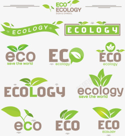 eco标志矢量节能标志高清图片