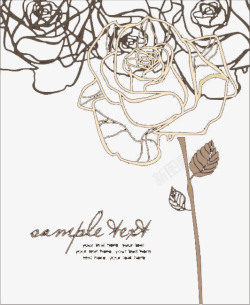 底纹图片免费下载手绘线稿玫瑰花图案高清图片