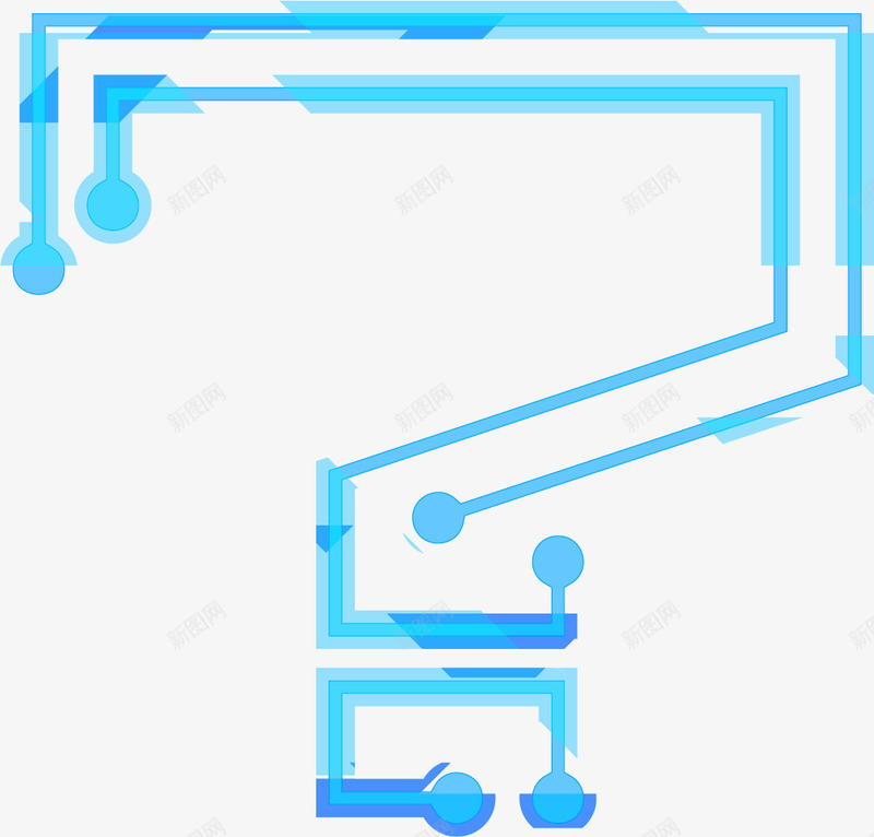 科技问号png免抠素材_新图网 https://ixintu.com png图形 科技 符号 蓝色 装饰 问号