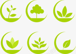 绿色环保图案元素绿色环保小图标矢量图高清图片