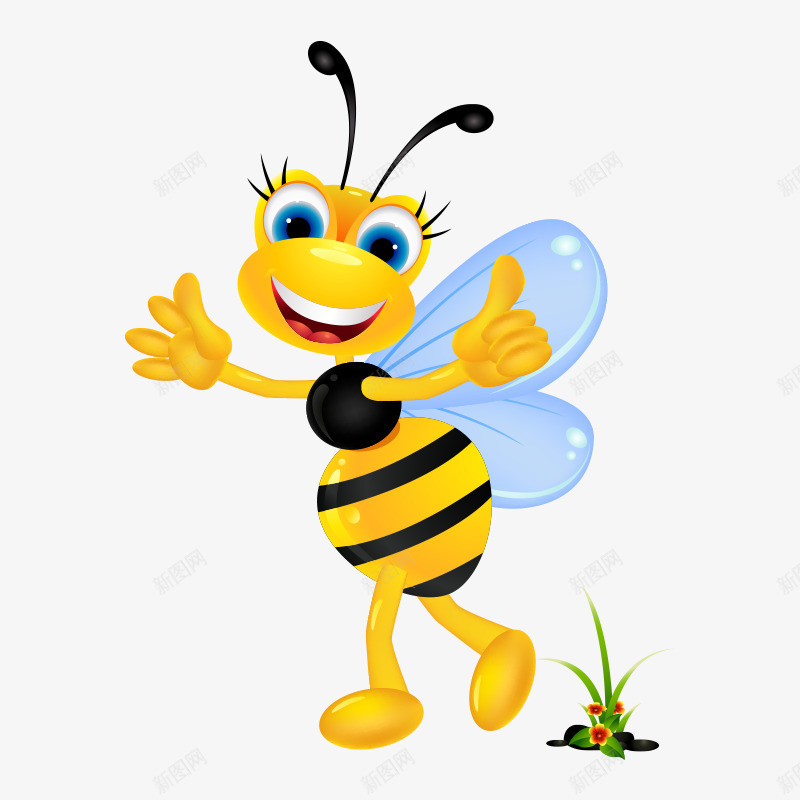 蜜蜂卡通png免抠素材_新图网 https://ixintu.com 卡通 可爱 昆虫 生态 绿色 自然 蜂蜜 蜜蜂 采蜜