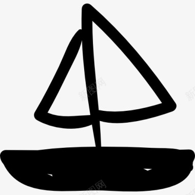 帆船手拉运输图标图标