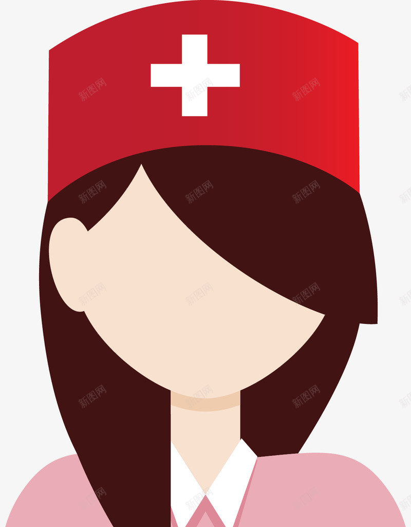 红色护士矢量图eps免抠素材_新图网 https://ixintu.com 医疗护理 护士帽 护士节 红色 矢量图